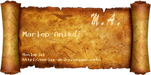 Marlep Anikó névjegykártya